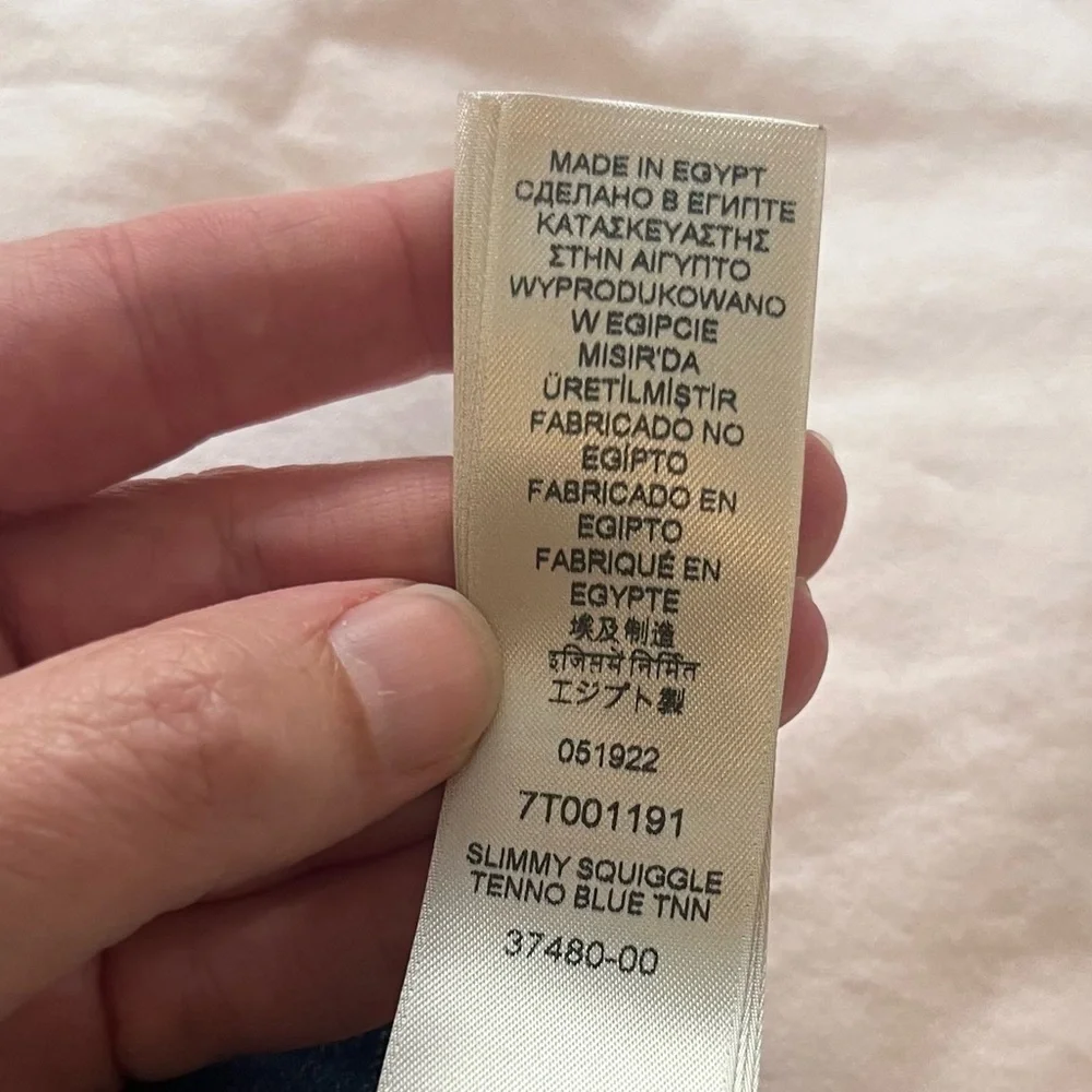 7 For All Mankind Slimmy Straight Leg Blue Jeans 36 - Picture 12 of 12